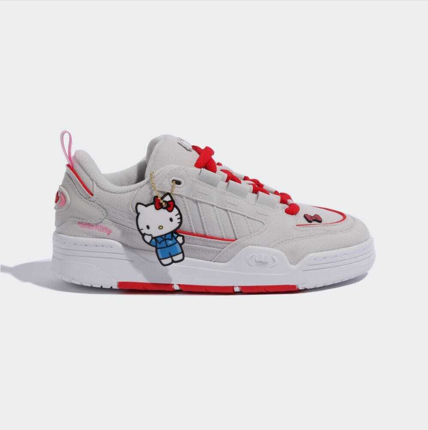 adidas HELLO KITTY ADI2000 Footwear White/Vivid Red Women's Sneakers US 5-11