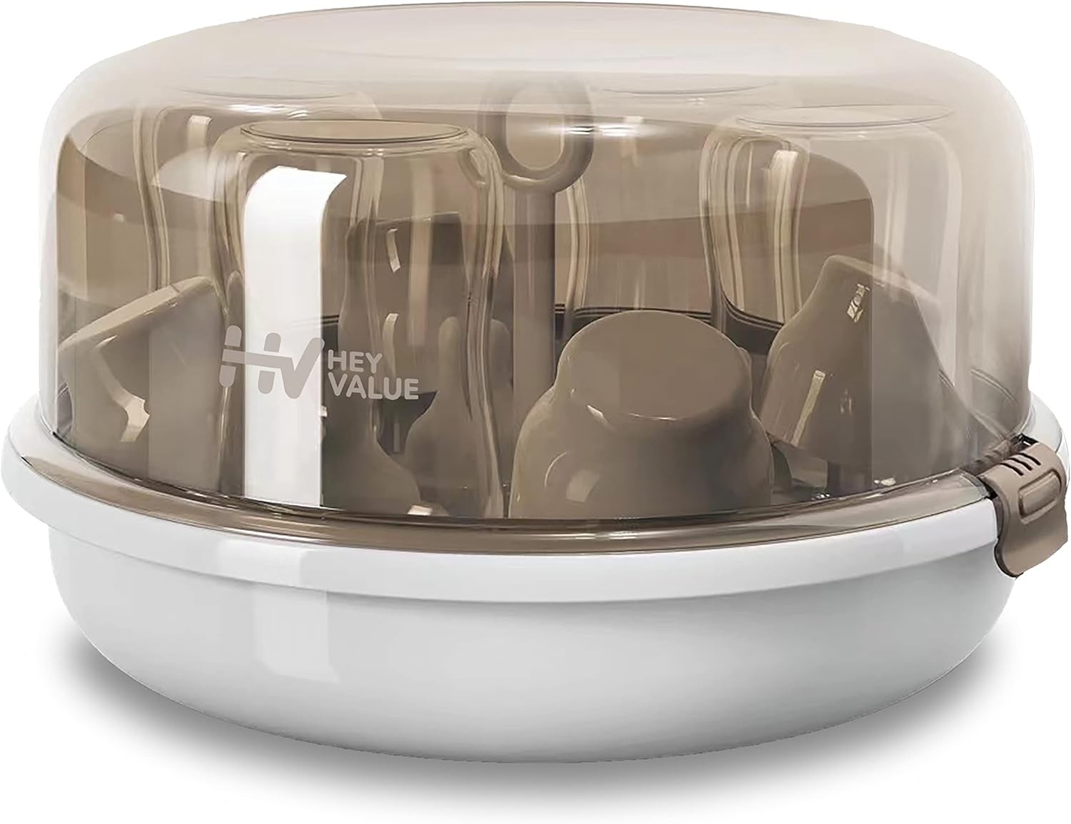 Baby Bottle sterilizer Microwave Steam Sterilizer for Baby Bottles, Pacifier, Breast Pumps Accessories, Large Capacity, 99.99% Disinfection in 2 Mins