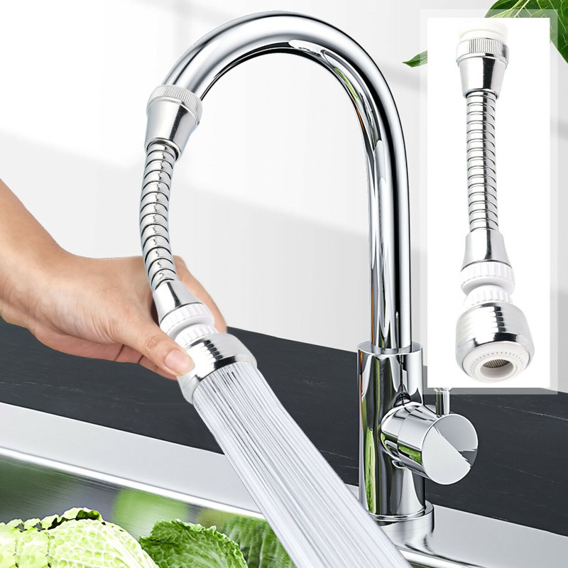 360° Swivel Sink Tap Water Saving Faucet Nozzle Filter Extender Spray Kitchen